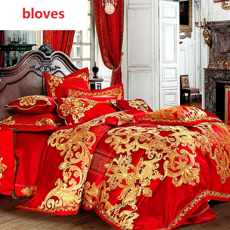 專(zhuān)業(yè)解析 BLOVES歐式婚慶床品十件套——尊貴貢緞提花與家居品質(zhì)之選